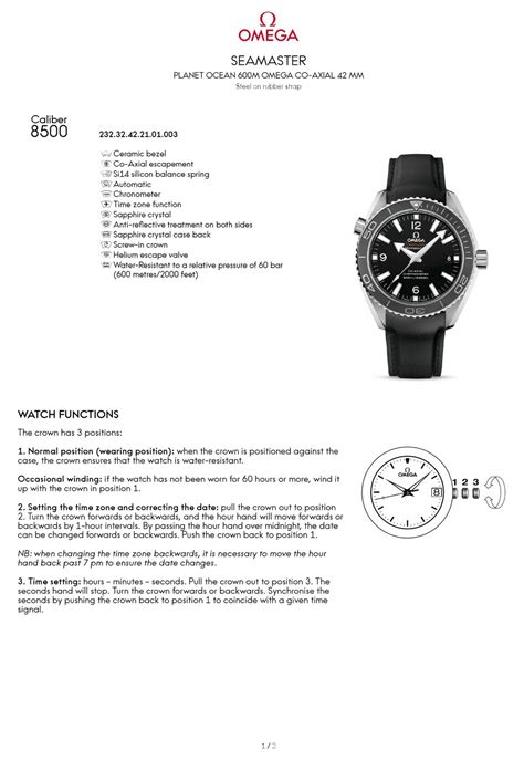 omega seamaster instructions|omega instruction manual pdf.